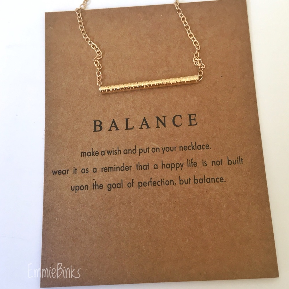 💥3for$28 New Balance Bar Minimalist Geometric Necklace ~ Textured Balance Bar